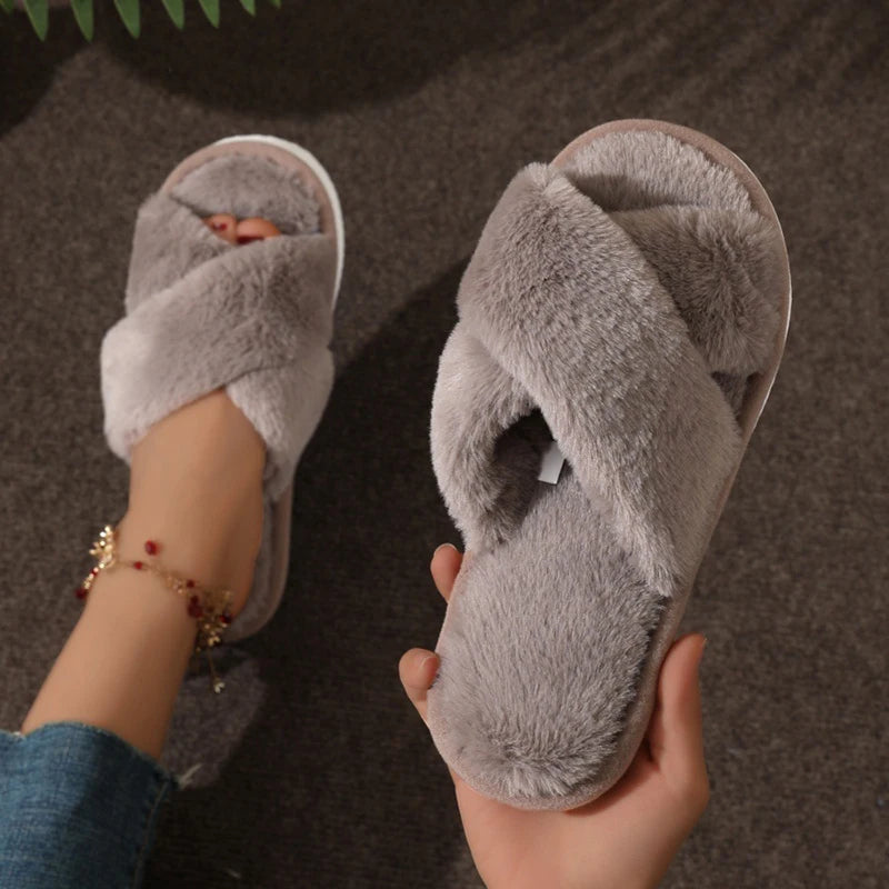 Zapatillas mullidas a la moda