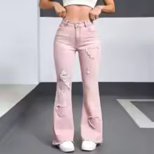 Vaqueros Elásticos con corazones