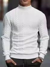 Suéter de punto de cuello alto