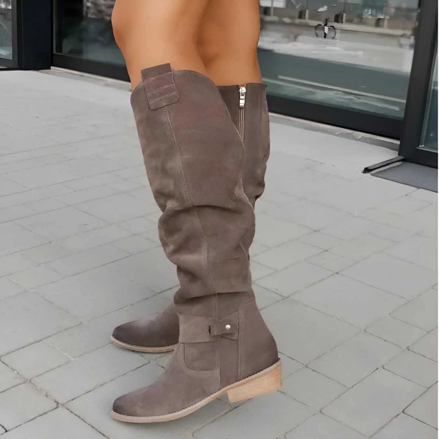 Bota Alta Estilo Invierno Urbano