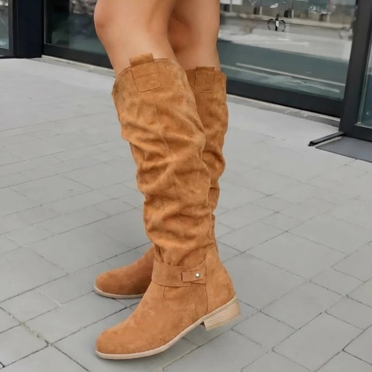 Bota Alta Estilo Invierno Urbano