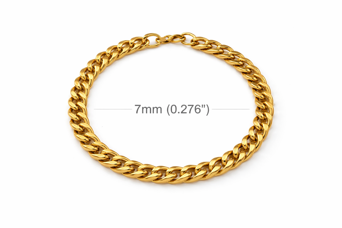 Pulsera de cadena cubana de acero inoxidable