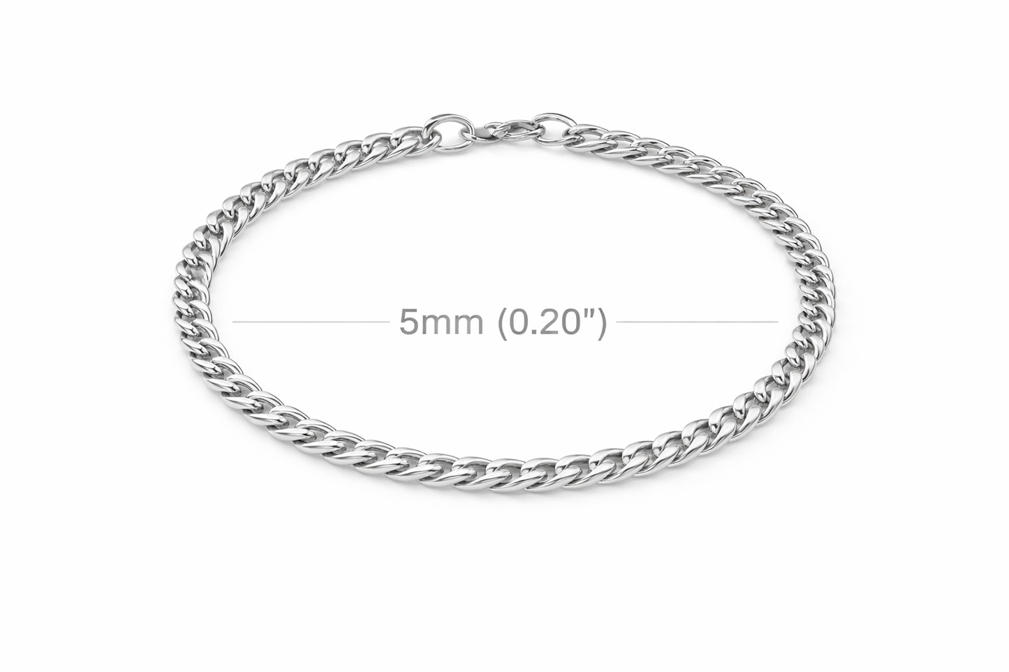 Pulsera de cadena cubana de acero inoxidable