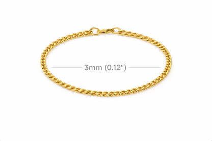 Pulsera de cadena cubana de acero inoxidable