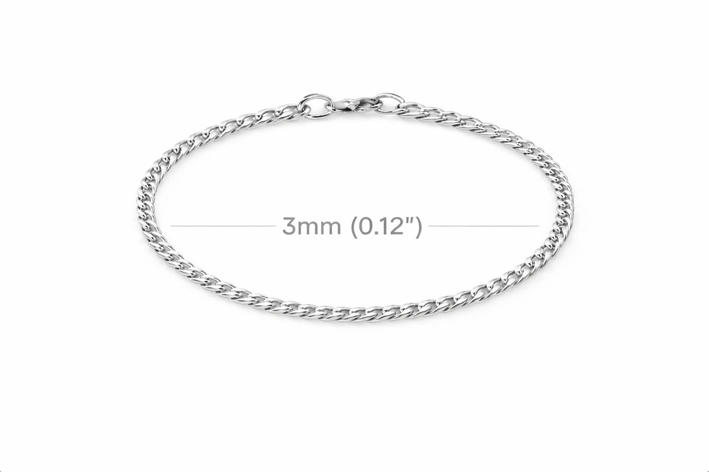 Pulsera de cadena cubana de acero inoxidable