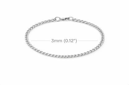 Pulsera de cadena cubana de acero inoxidable