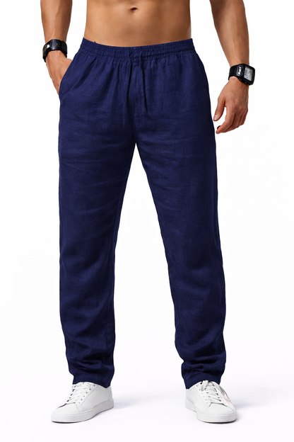 Pantalones de lino y algodón