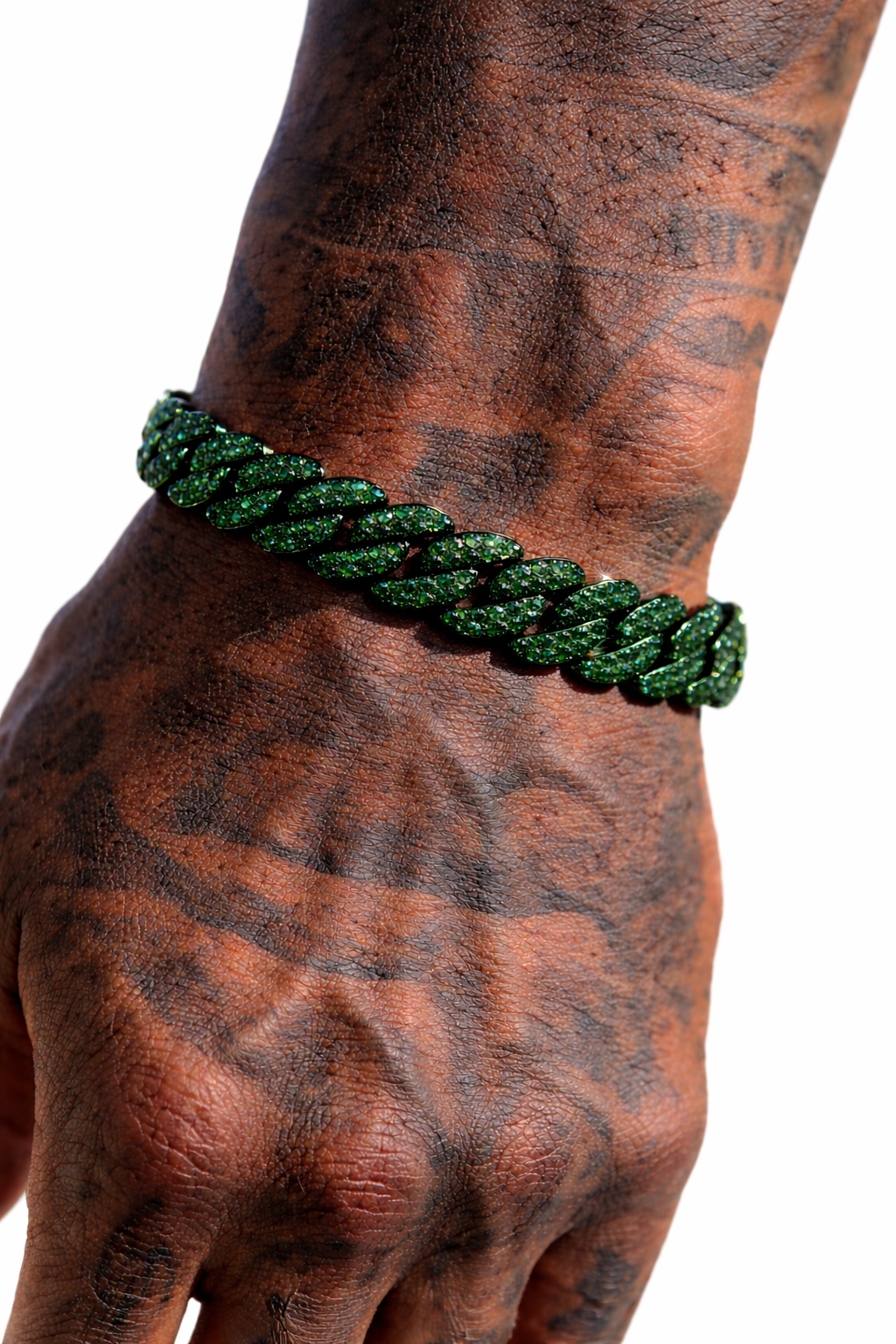 Pulseras de cadena cubana con eslabones helados de 14MM