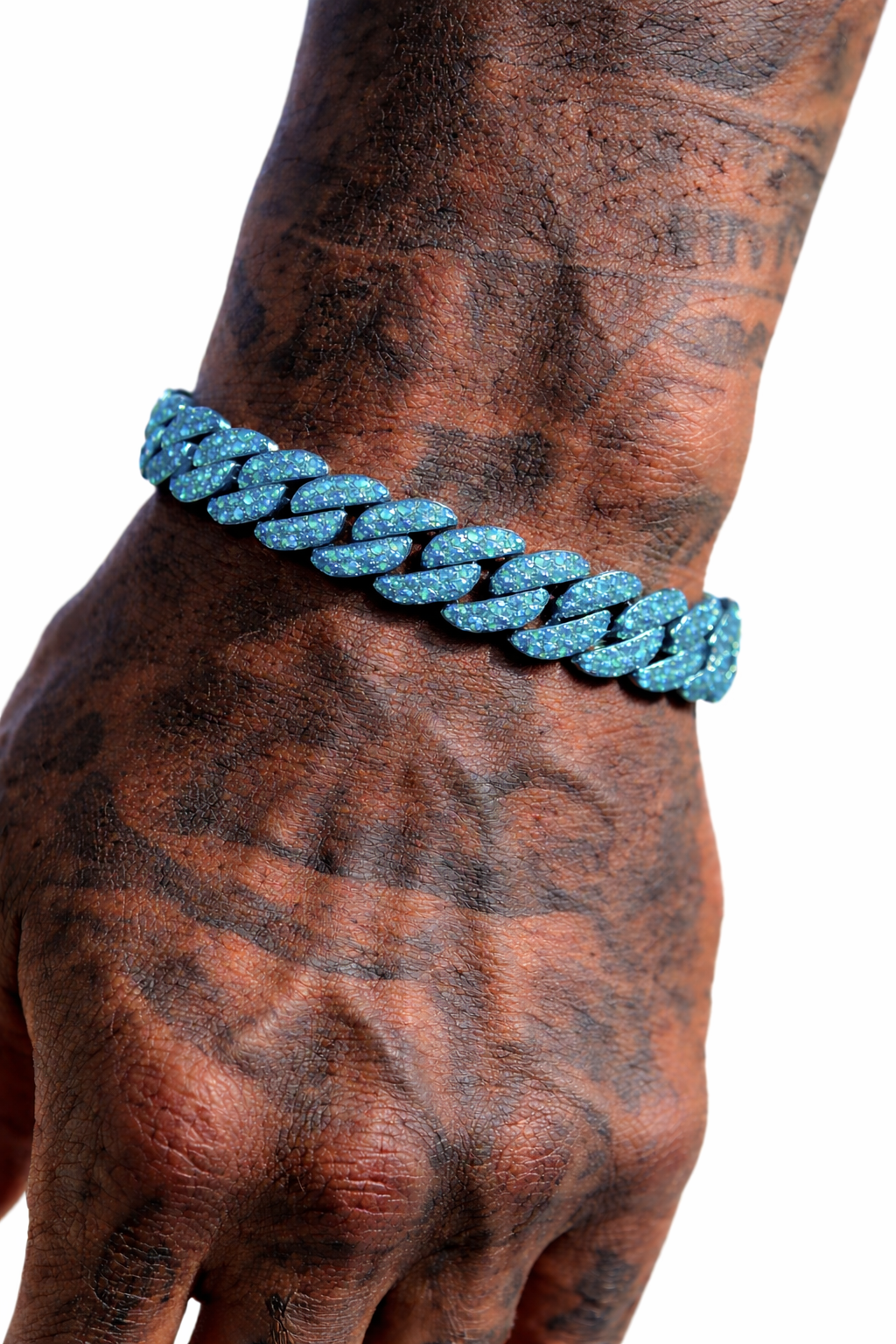 Pulseras de cadena cubana con eslabones helados de 14MM