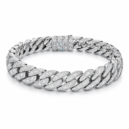 Pulseras de cadena cubana con eslabones helados de 14MM