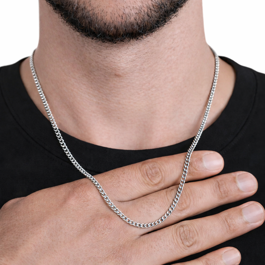 Collar de cadena cubana de 3mm