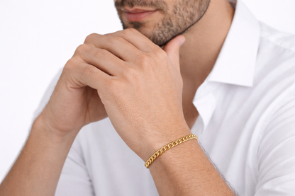 Pulsera de cadena cubana de acero inoxidable