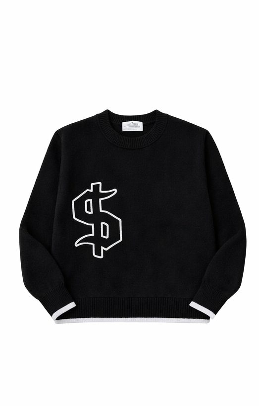 Suéter de punto gris