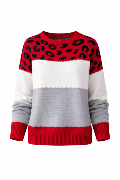 Jersey de Punto con Estampado Leopardo