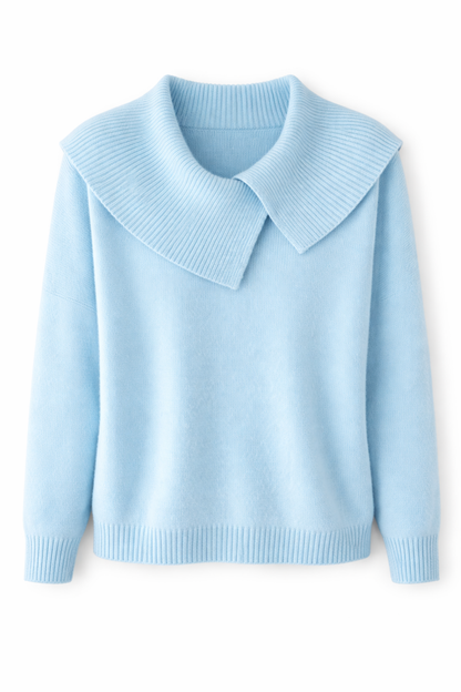 Jersey de Punto con Cuello Amplio