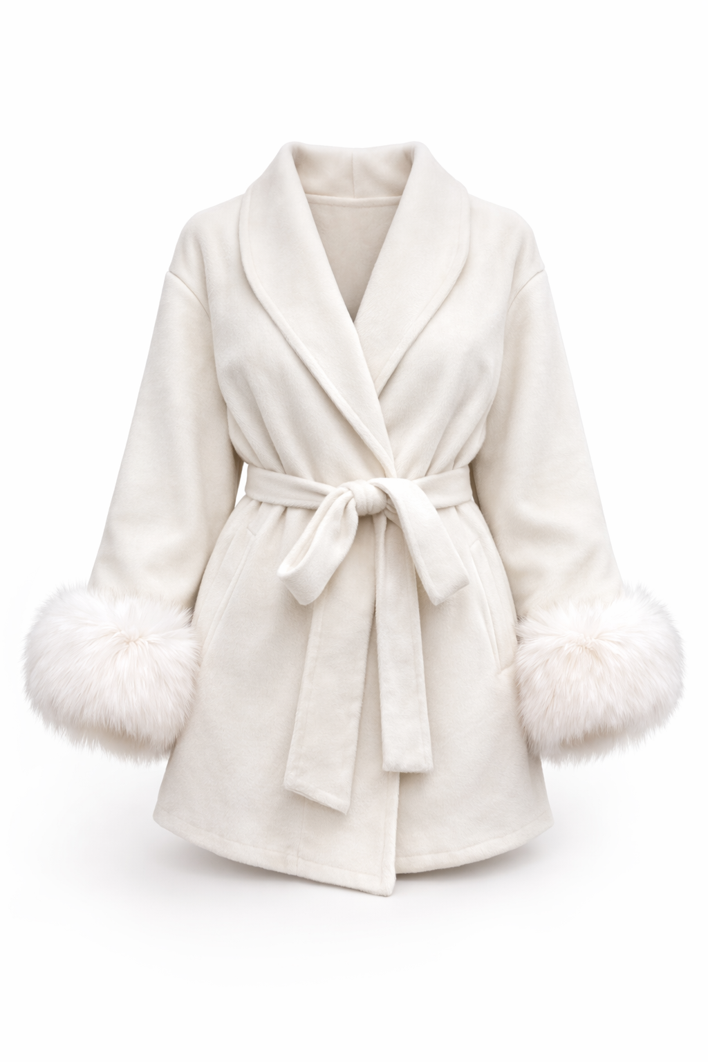 Abrigo Corto con Puños de Pelo