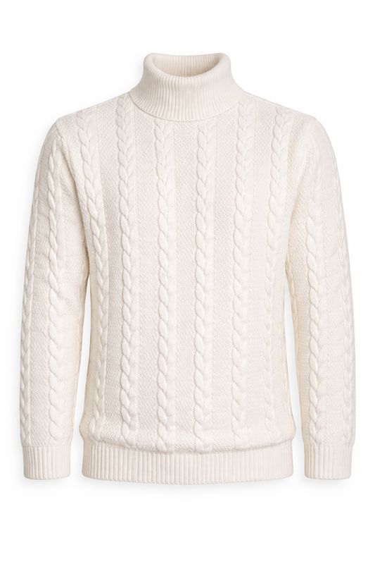 Suéter de punto de cuello alto