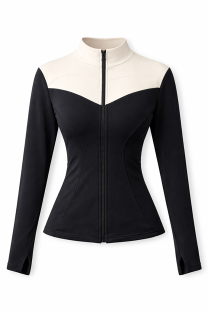 Chaqueta deportiva ajustada con cremallera