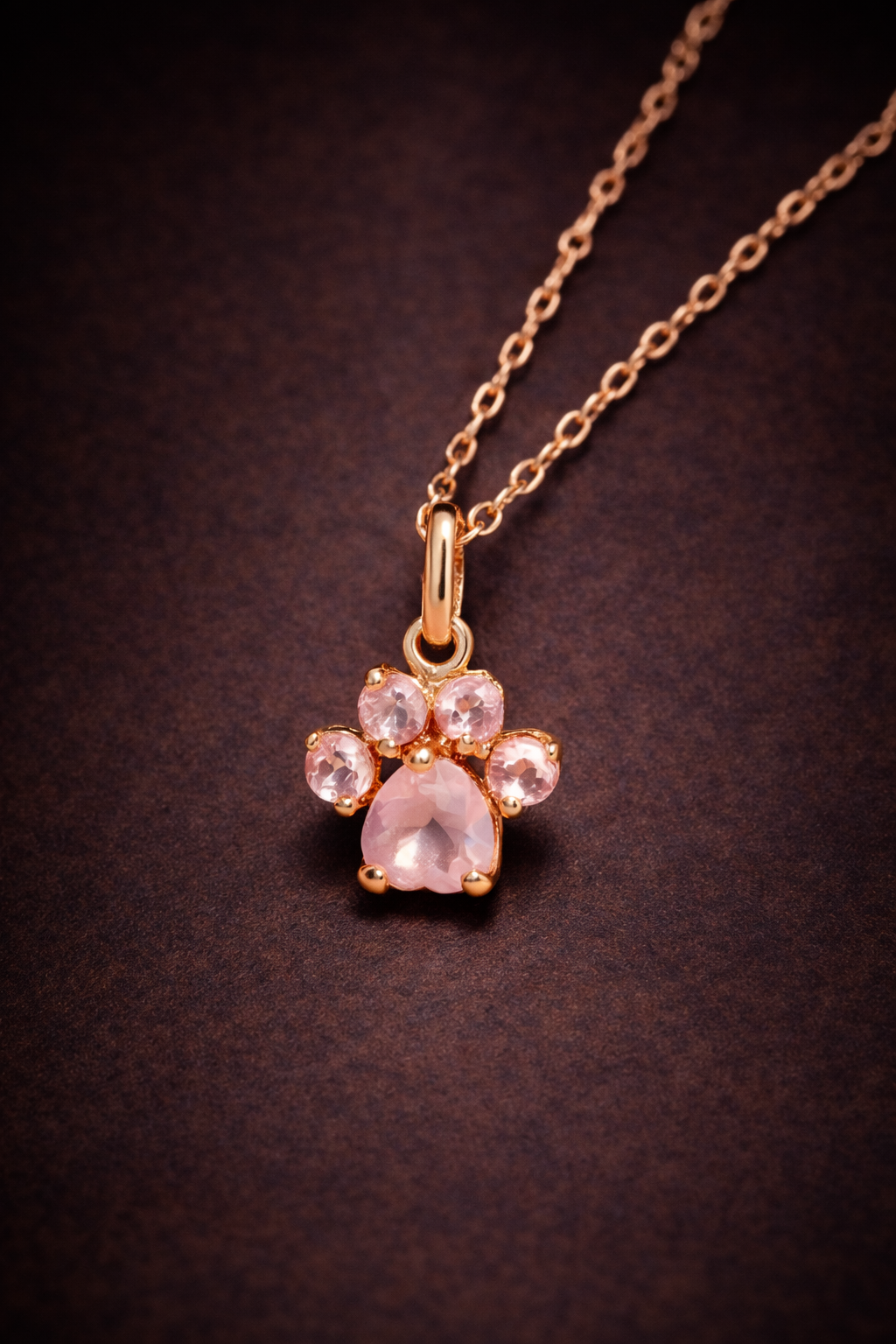 Colgante en cuarzo rosa