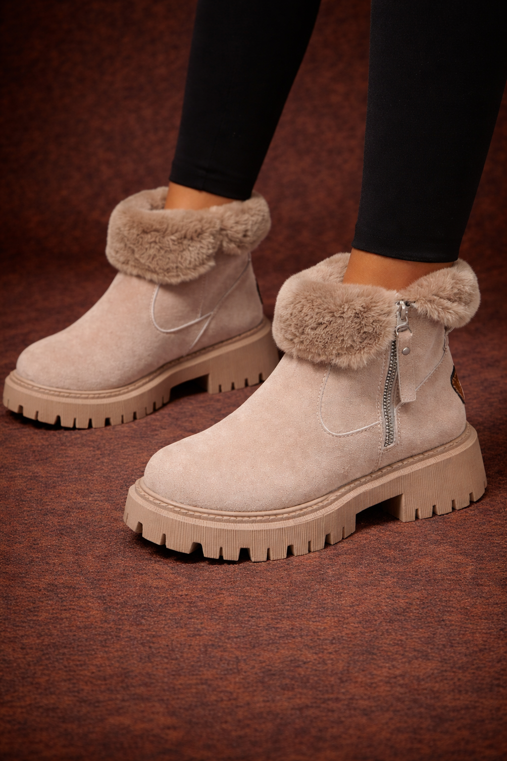 Botín Forrado de Plataforma Cómoda