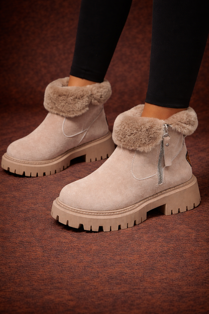 Botín Forrado de Plataforma Cómoda