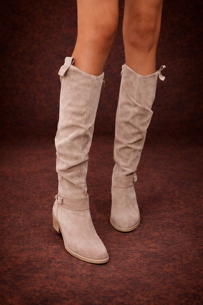 Bota Alta Estilo Invierno Urbano