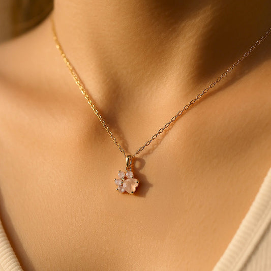 Colgante en cuarzo rosa