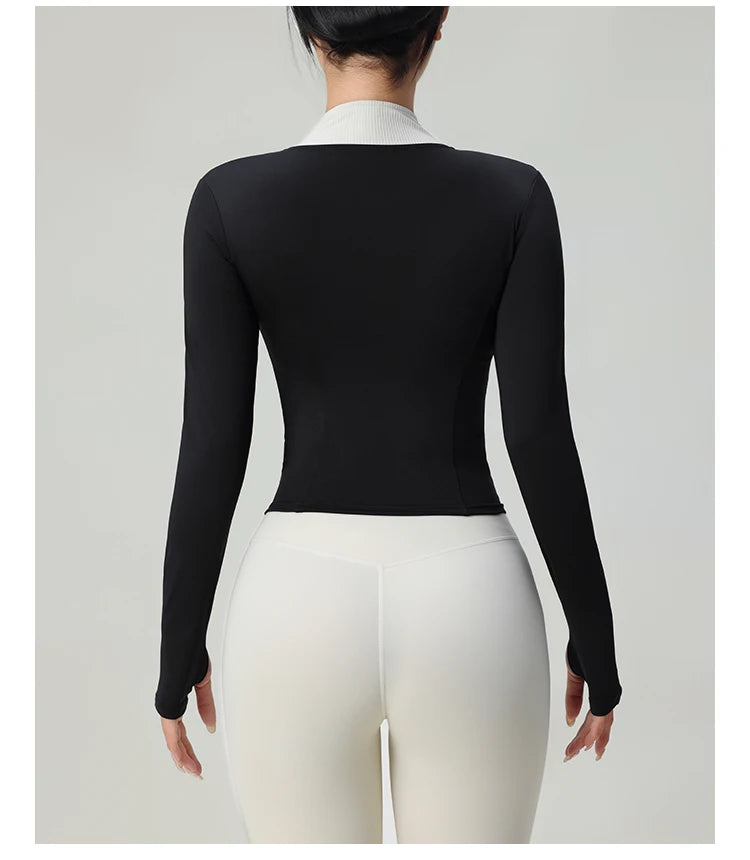 Chaqueta deportiva ajustada con cremallera