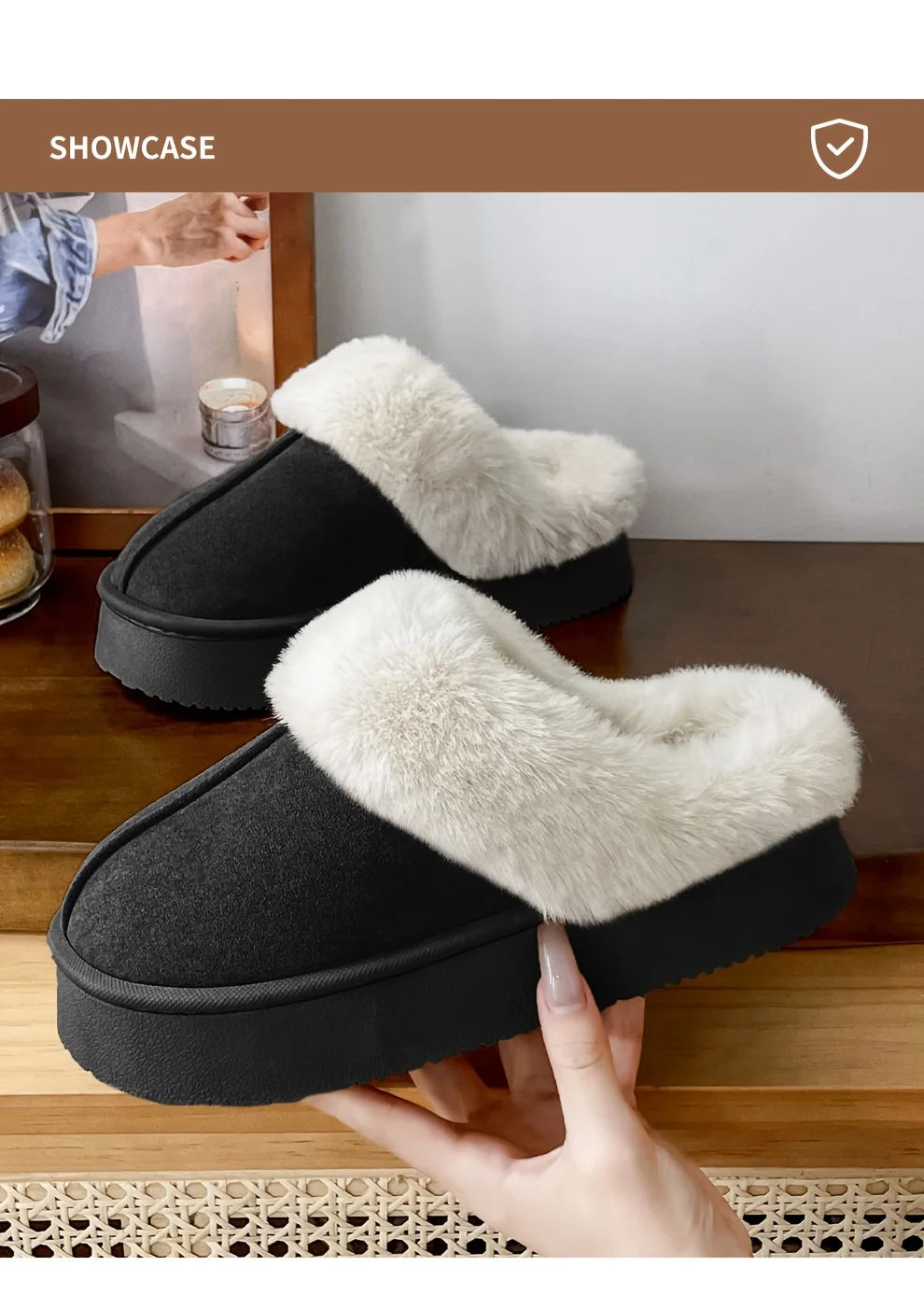 Zapatillas de casa cálidas de felpa