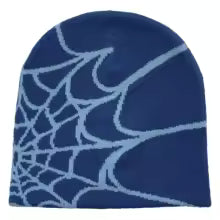 Gorro de punto unisex con estampado de telaraña