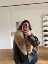 Chaqueta holgada de piel sintética